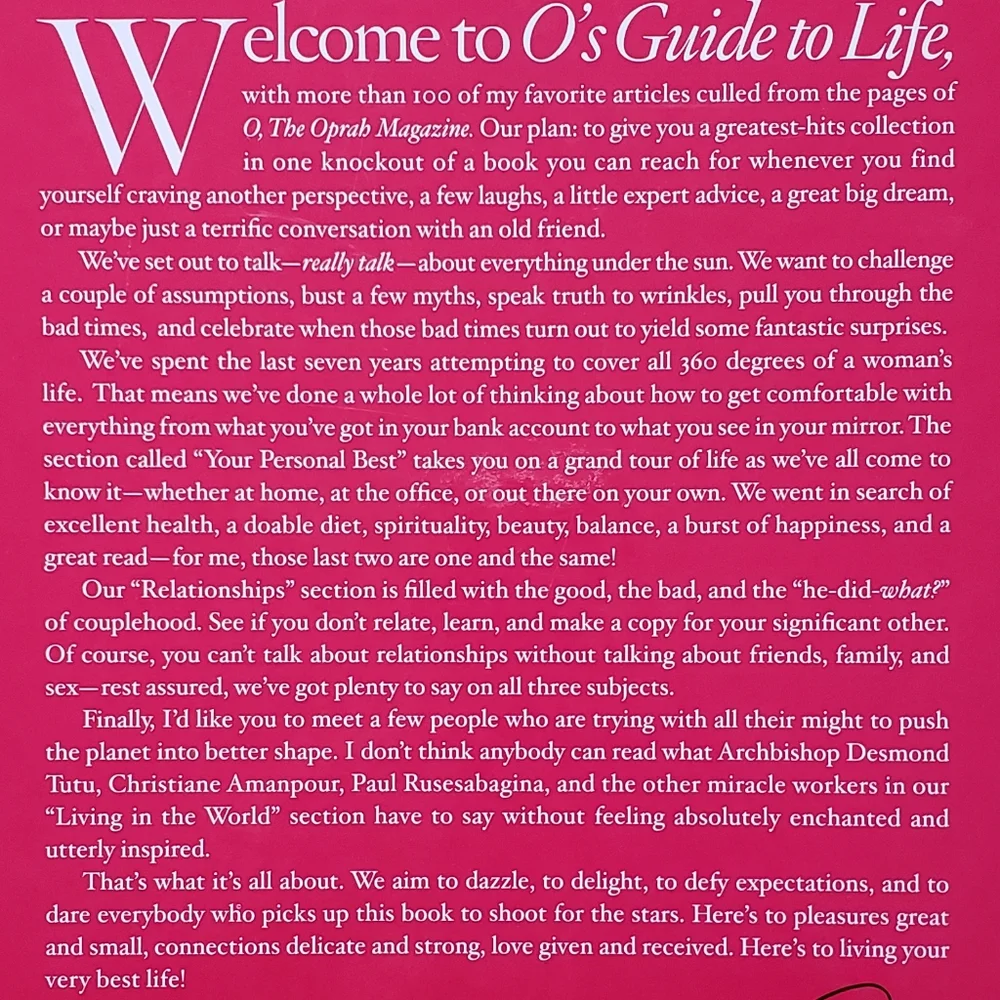 O's Guide to Life: The Best of O, The Oprah Mag Hardcover Book